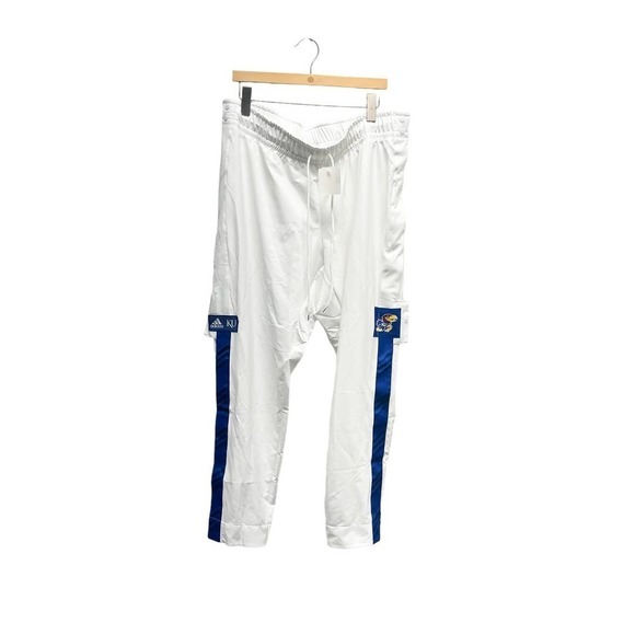 Adidas Kansas Jayhawks KU Basketball NCAA Men Tear Away Pants SZ XL - Picture 1 of 7